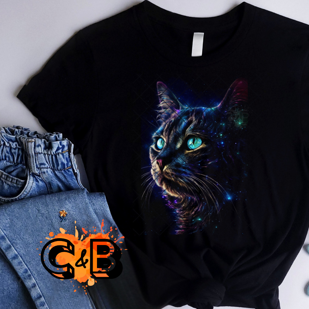 Galaxy cat DTF transfer-high quality transfer for printing