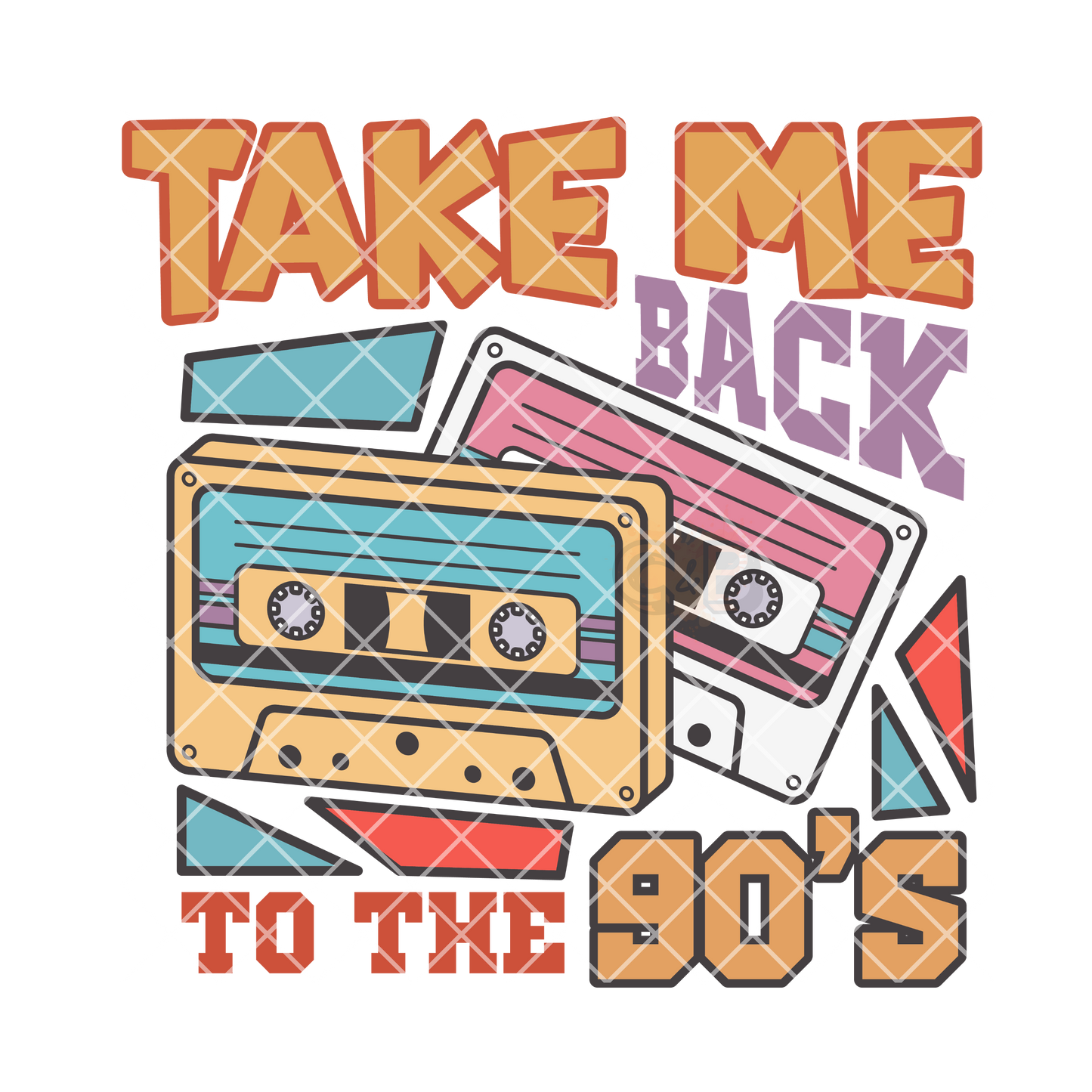 90s cassette tape PNG