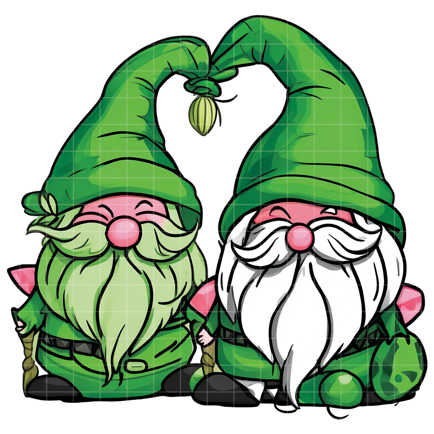 Green Watermelon Gnomes PNG
