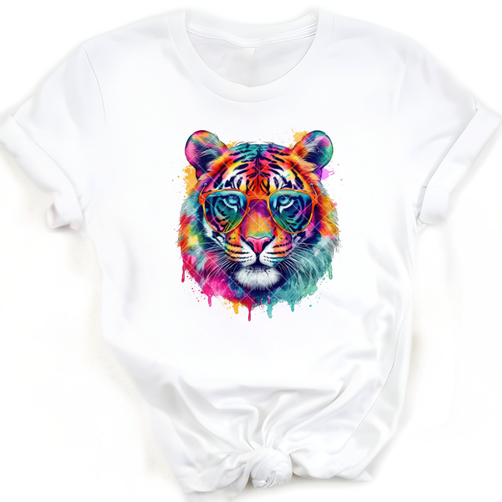 Tiger Paint Splash With Shades PNG