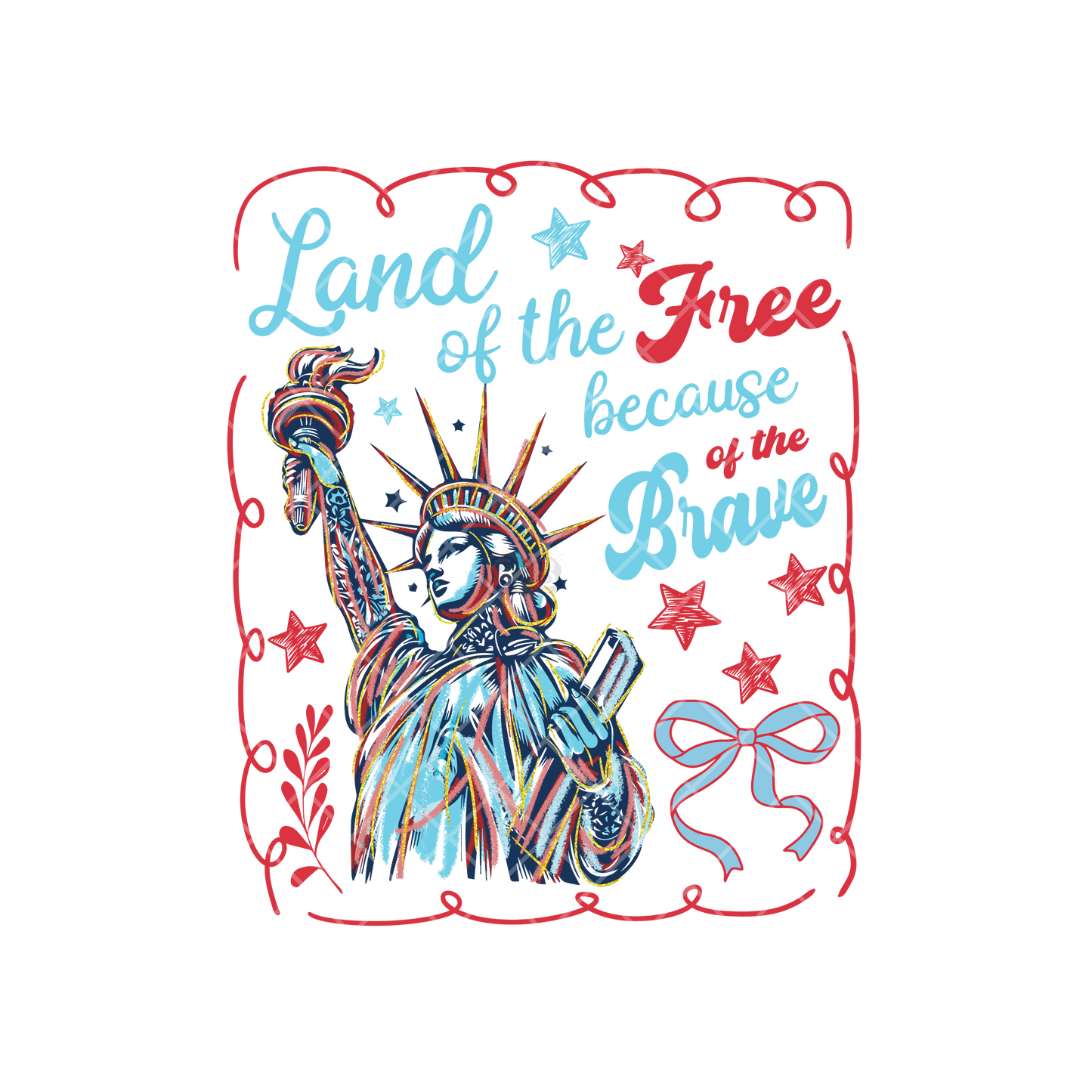 Land Of The Free Tatted Lady Liberty PNG