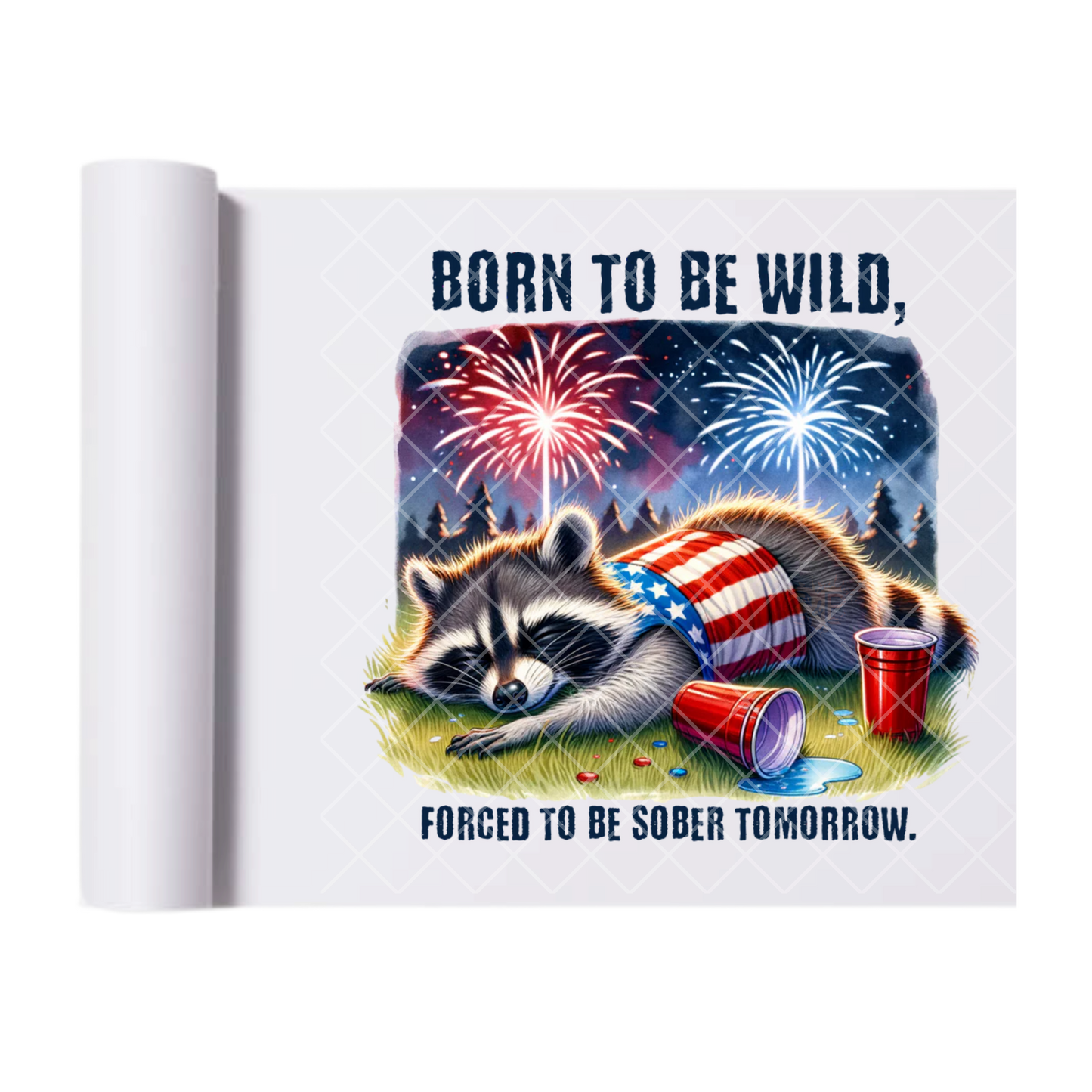 Born To Be Wild - Direct Transfer Print, Ready To Press For T-Shirts, Cotton, Polyester & Blends - Tshirt Business Quality