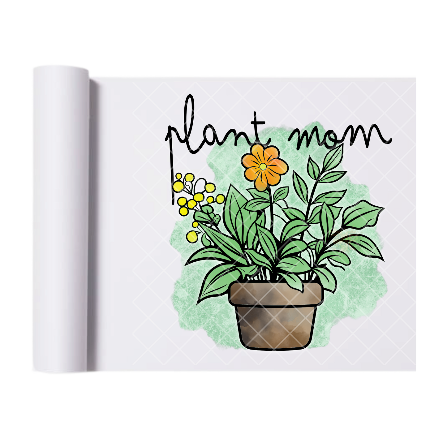 Plant Mom - Direct Print Film Transfer for T-Shirts, Cotton, Polyester & Blends - High-Quality Print