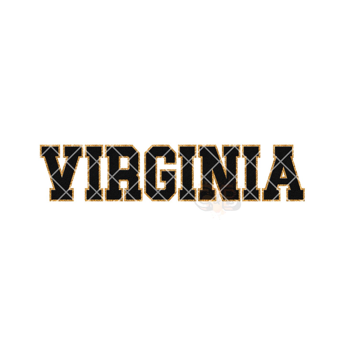 Virginia black font PNG