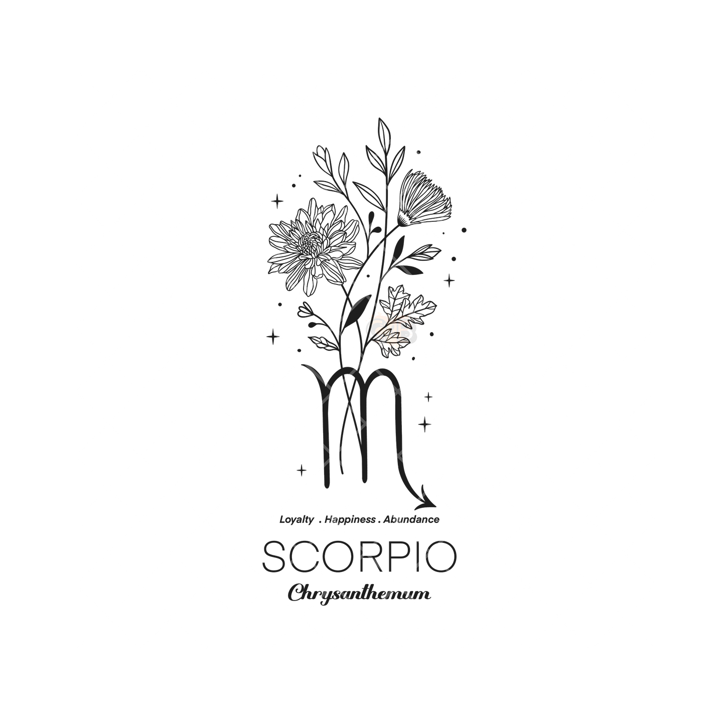 Scorpio Chrysanthemum PNG