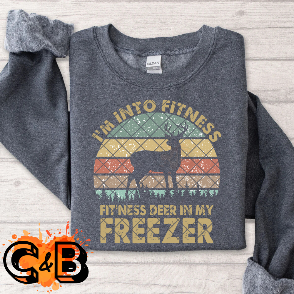 Fitness deer in my freezer DTF film t shirt transfer