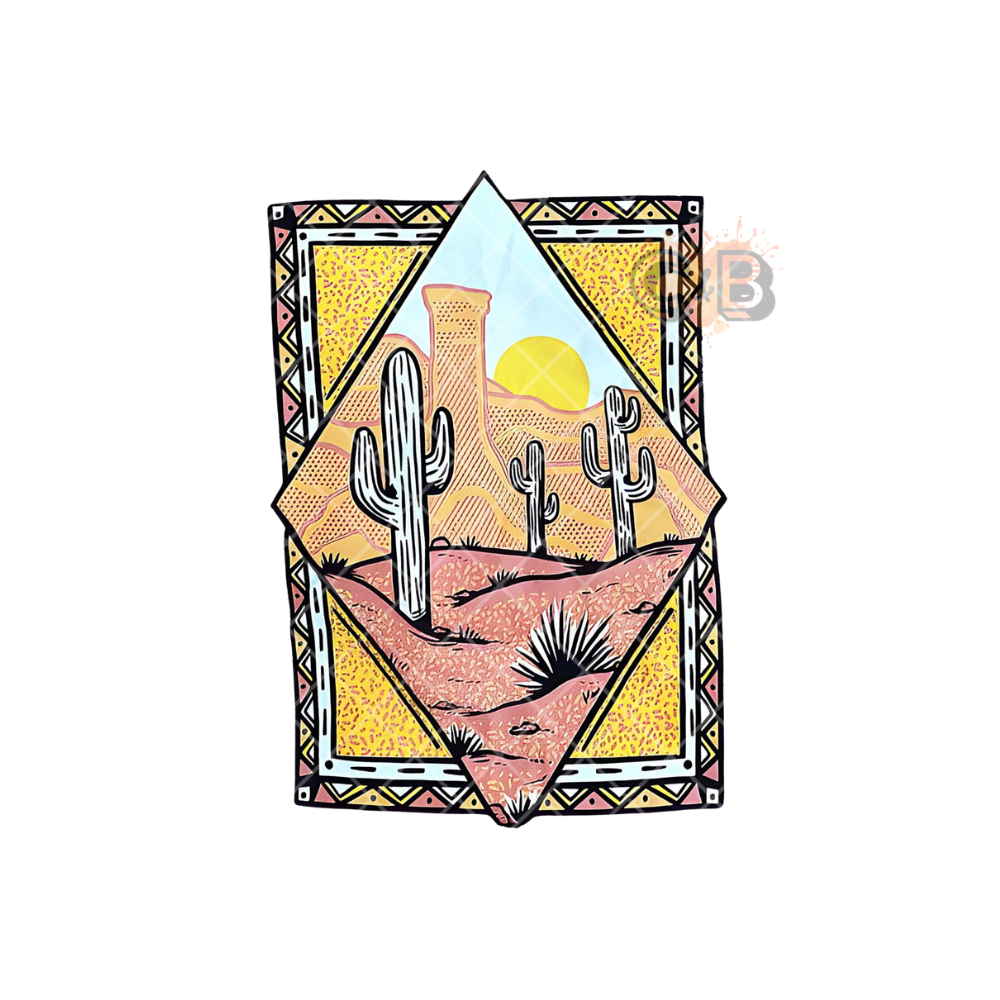 Desert Pattern Scene PNG