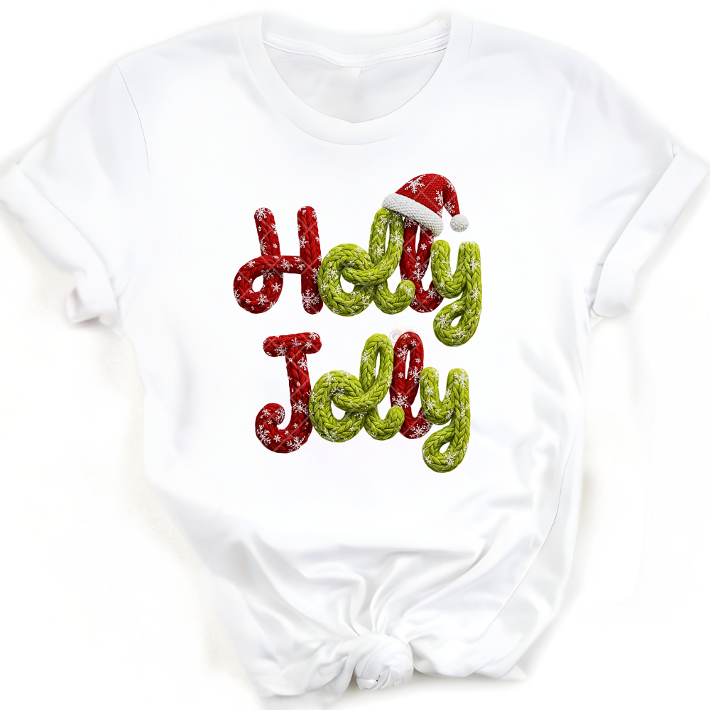 Holly Jolly Faux Yarn PNG File