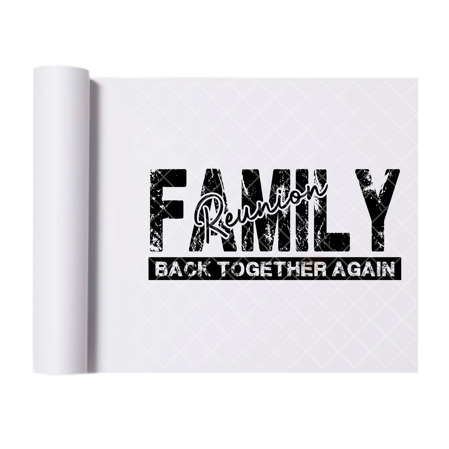 Family Back Together Again - Direct Print Film Transfer for Trendy T-Shirts, Cotton, Polyester & Blends - High-Quality Print