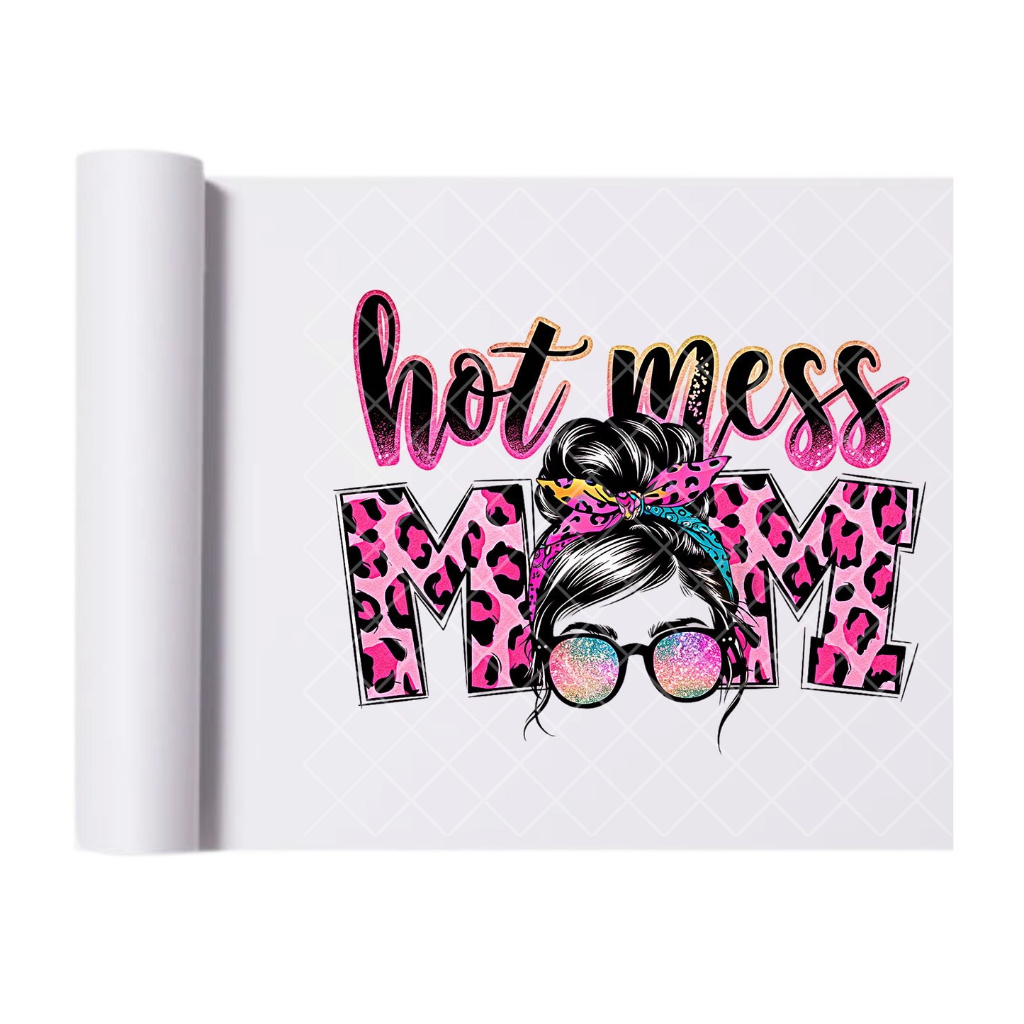 Hot Mess Pink Cheetah Print - Direct Print Film Transfer for T-Shirts, Cotton, Polyester & Blends - High-Quality Print
