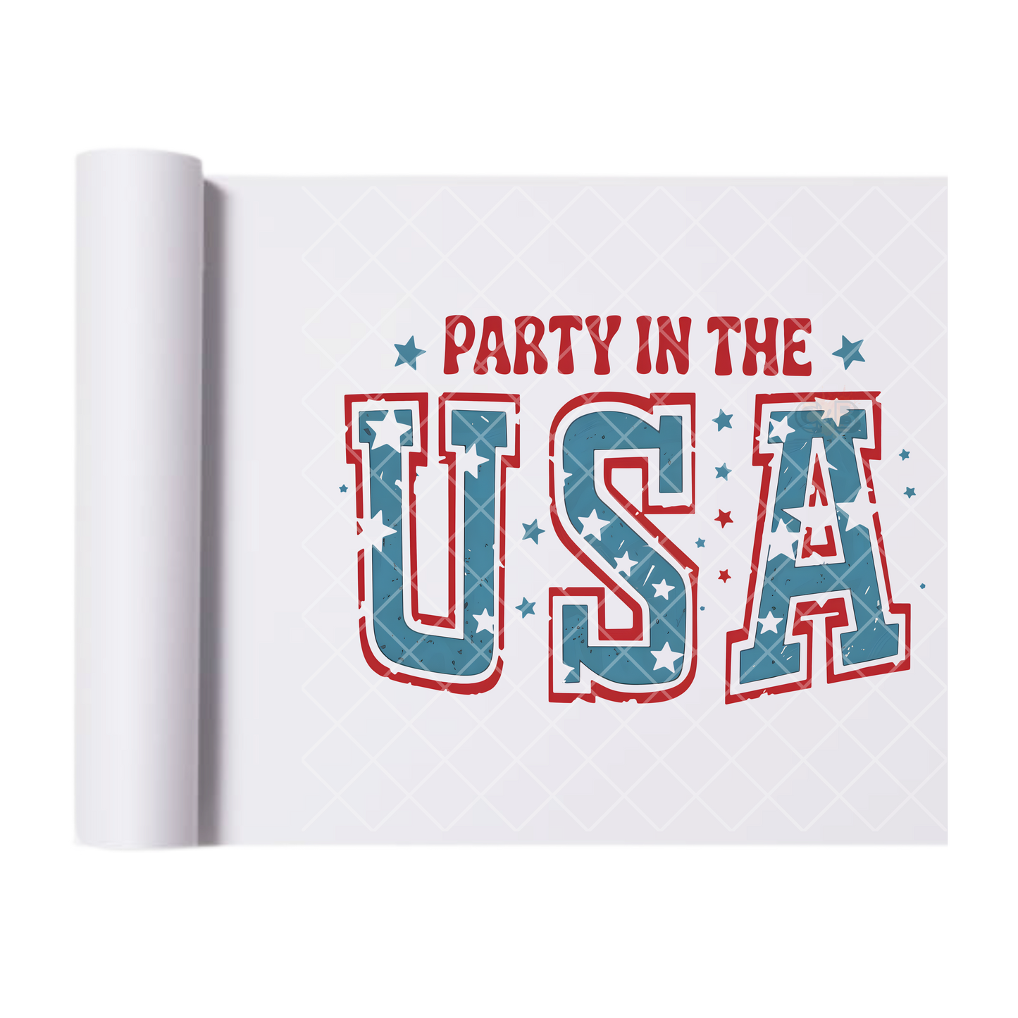 Party In The USA - Direct Print Film Transfer for T-Shirts, Cotton, Polyester & Blends - High-Quality Print