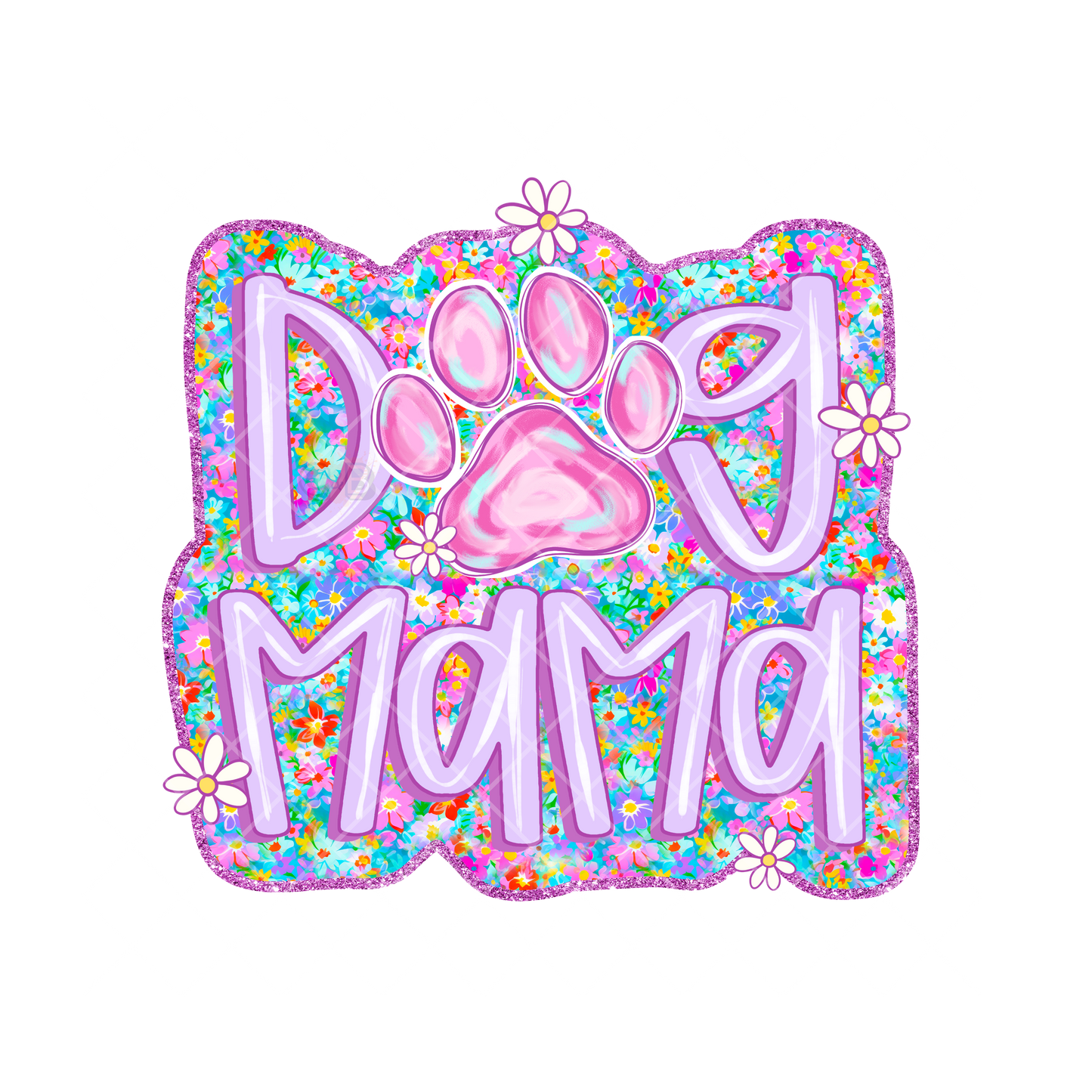 Purples Dog Mama PNG