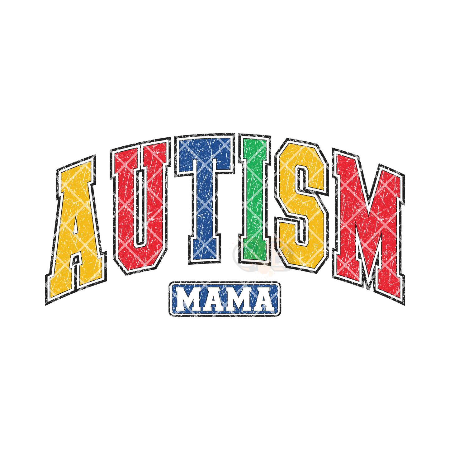 Autism mom college font PNG