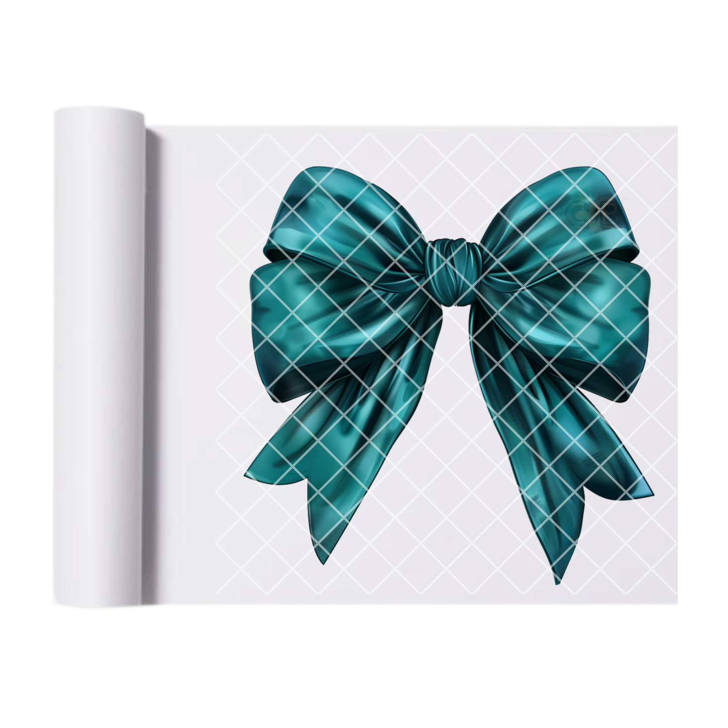 Emerald Chrome Bow - Direct Print Film Transfer for T-Shirts, Cotton, Polyester & Blends - High-Quality DTF Print