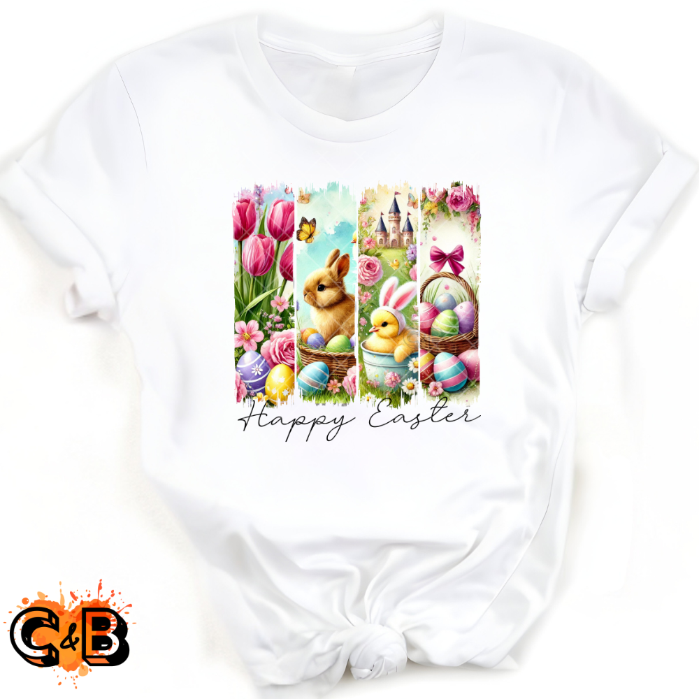 Easter Four Frame Scenes PNG