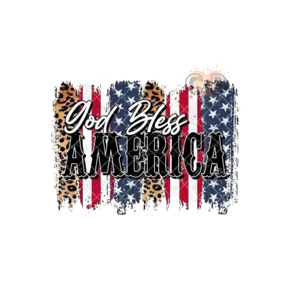 God Bless America Cheetah PNG