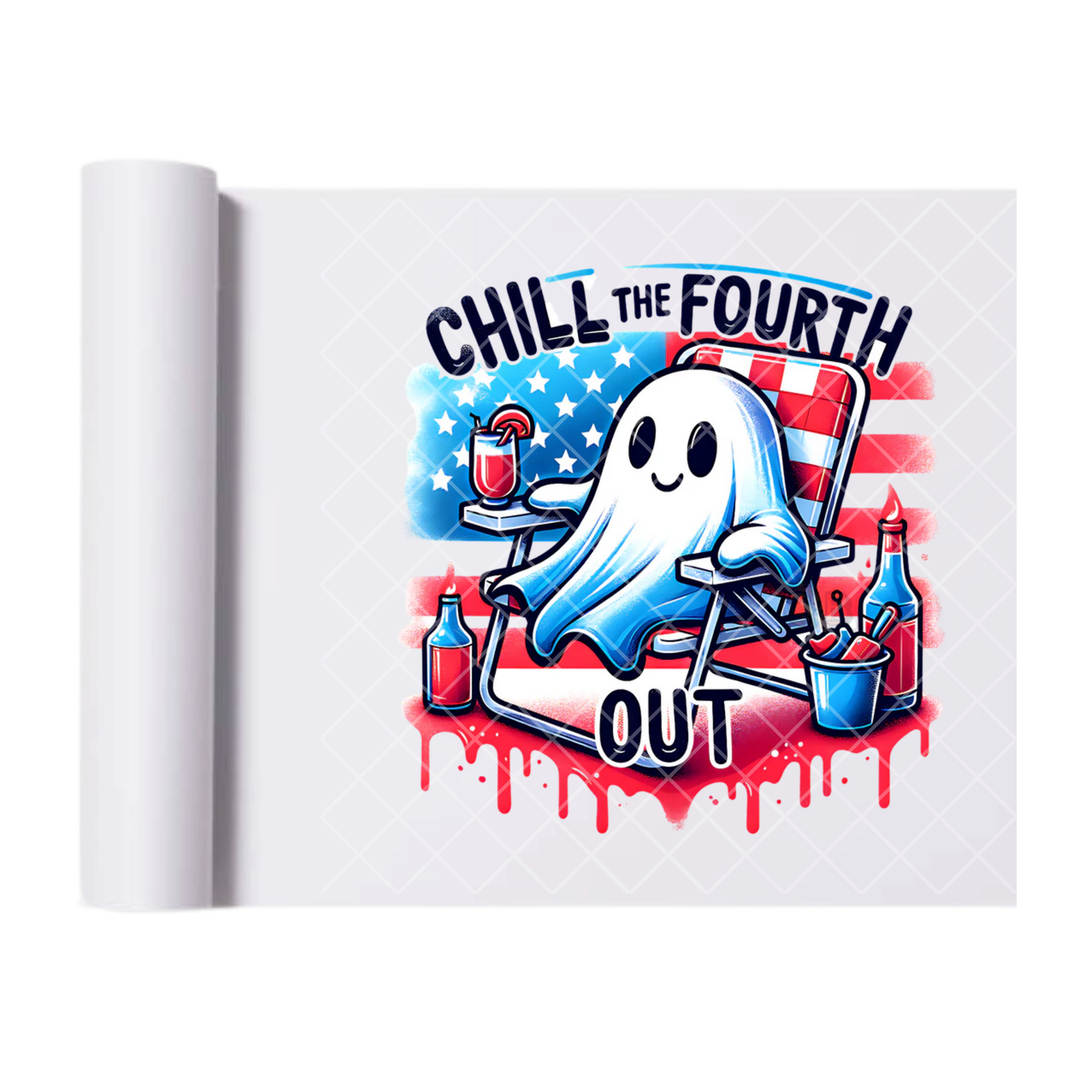 Fourth Chilling - Direct Transfer Print, Ready To Press For T-Shirts, Cotton, Polyester & Blends - Tshirt Business Quality