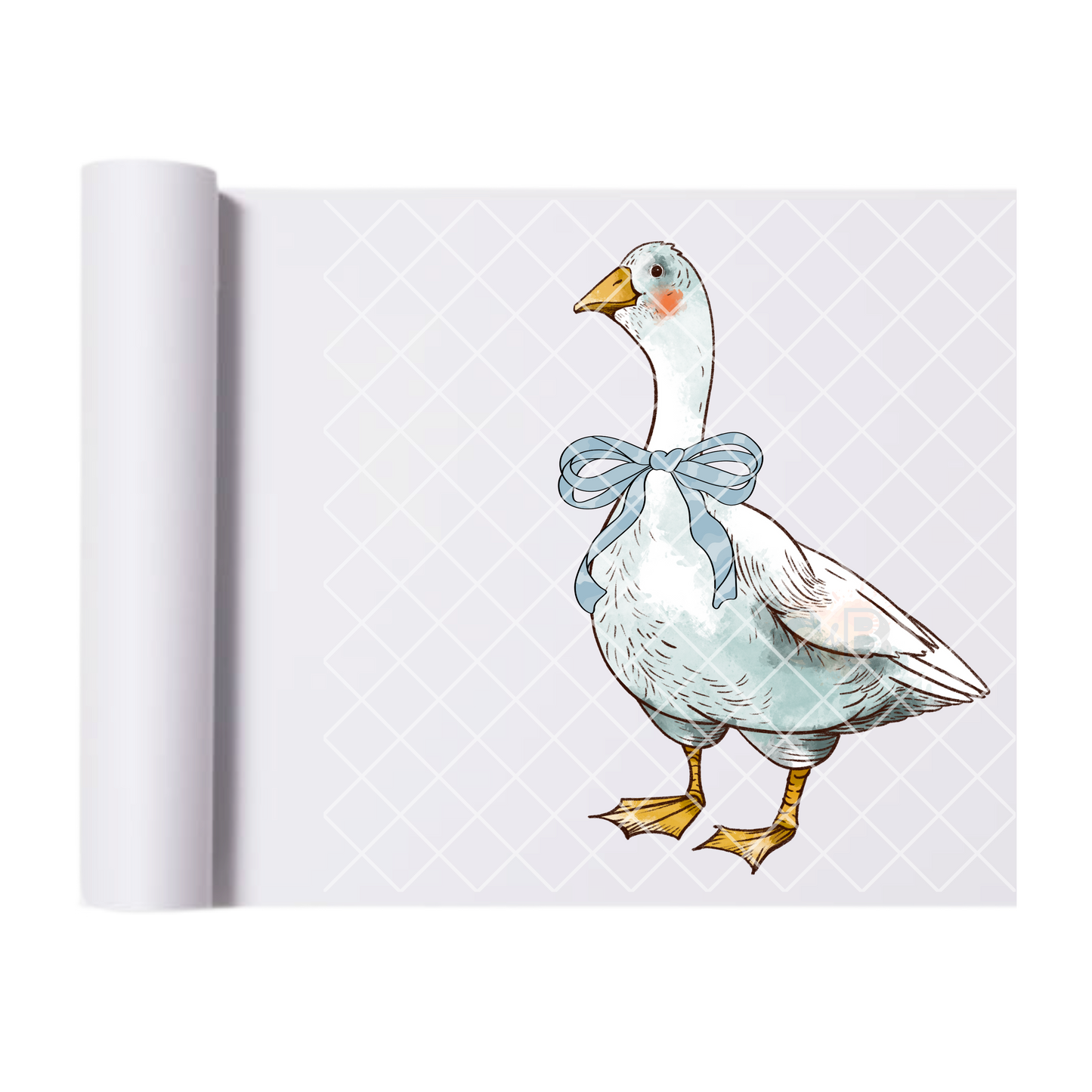 Blue bow goose DTF transfer-high quality transfer for printing