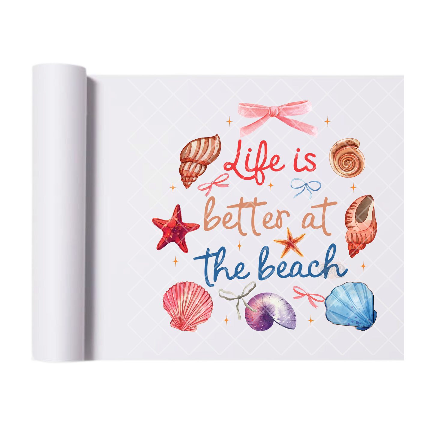 Better At The Beach - Direct Print Film Transfer for Trendy T-Shirts, Cotton, Polyester & Blends - High-Quality Print
