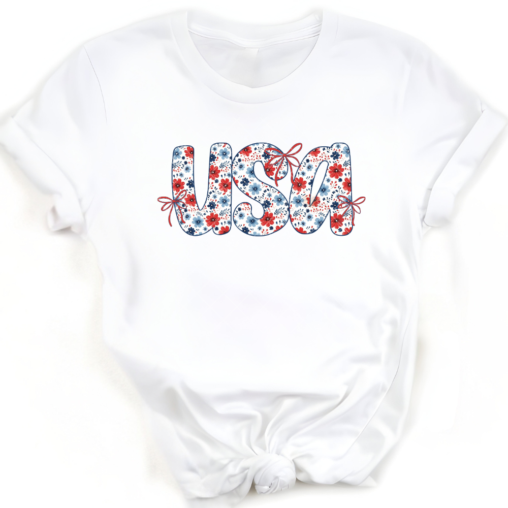 USA Little Red Blue Flowers PNG