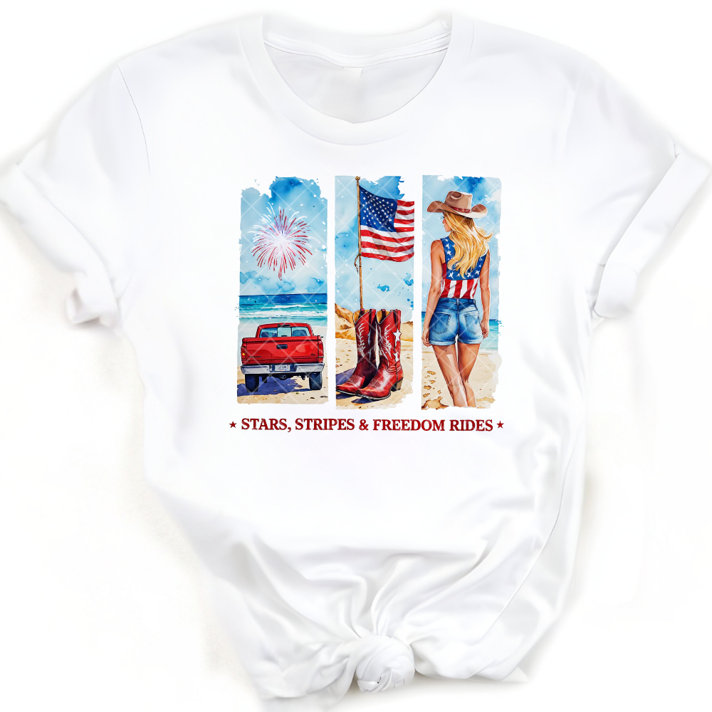 Stars Stripes & Freedom Rides PNG File