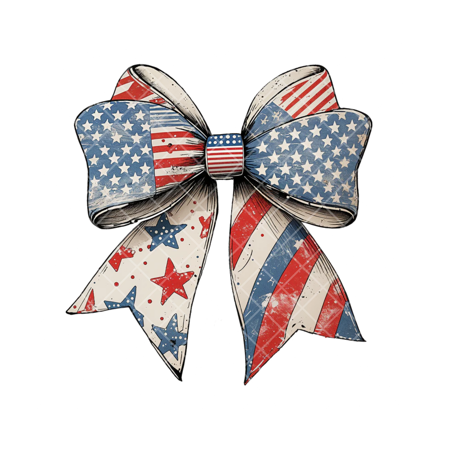 US Patriot Flag Bow PNG