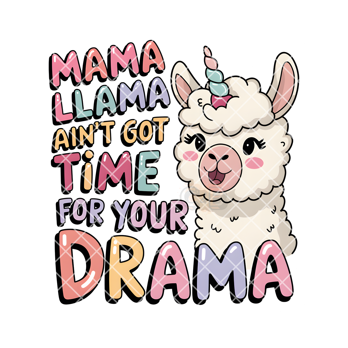 No drama lama PNG