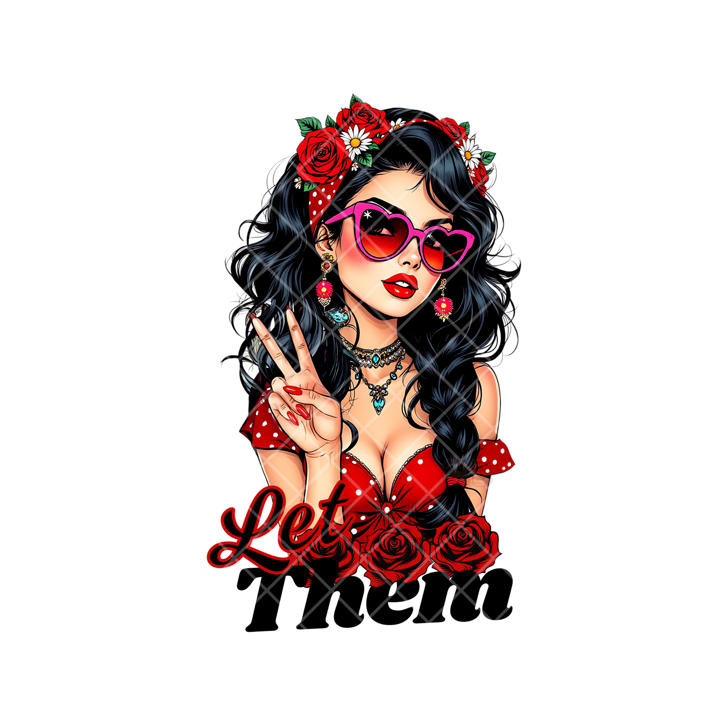 Let Them Babe Roses PNG
