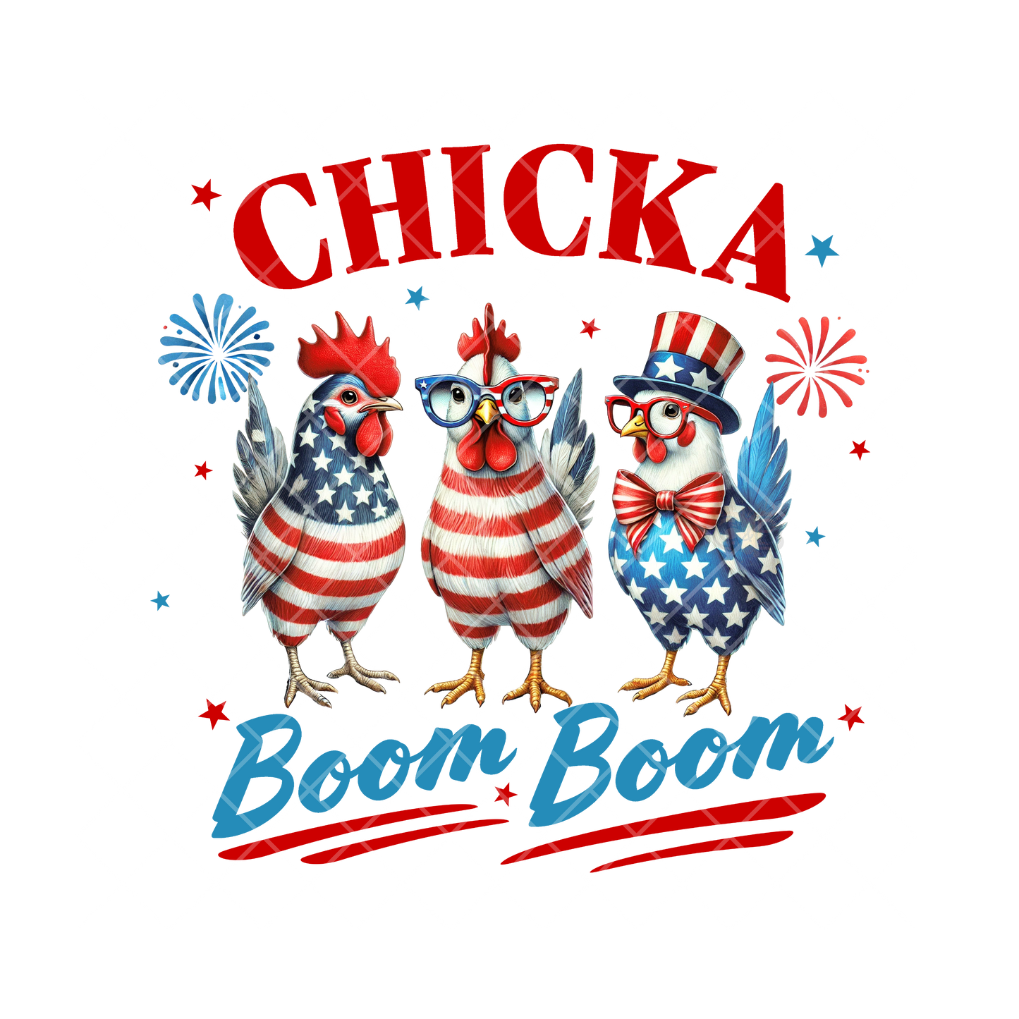 Chicka Boom Happy 4th PNG