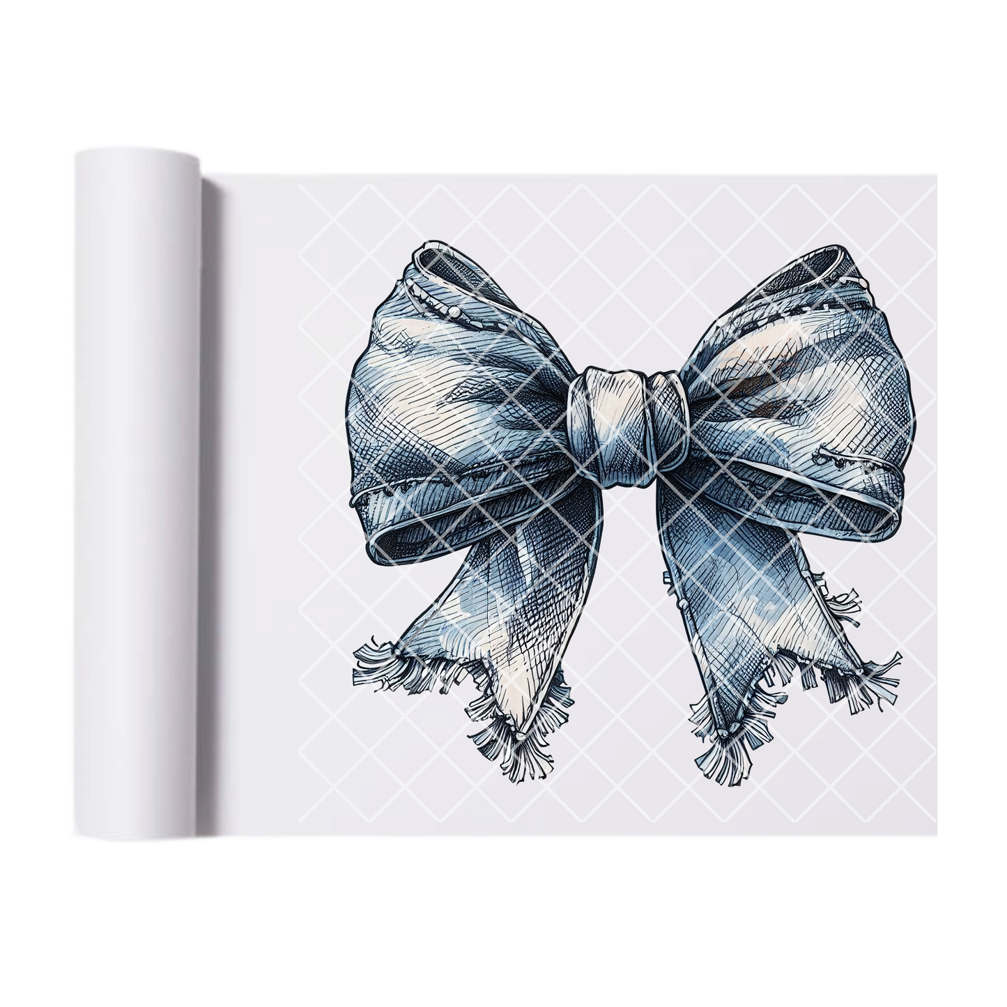 Jean bow illustration DTF transfer-high quality transfer for printing