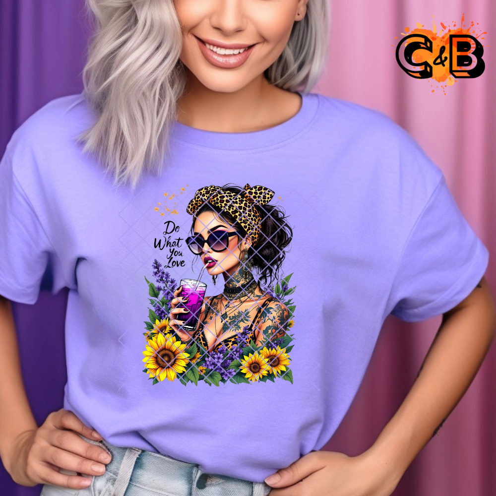 Do what you love babe DTF transfer-high quality transfer for printing