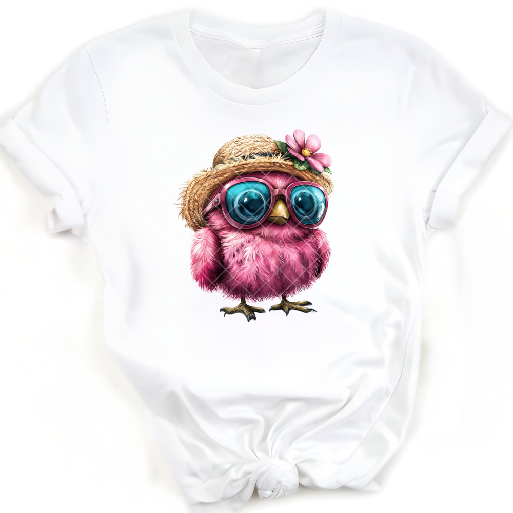 Pink Summer Bird PNG