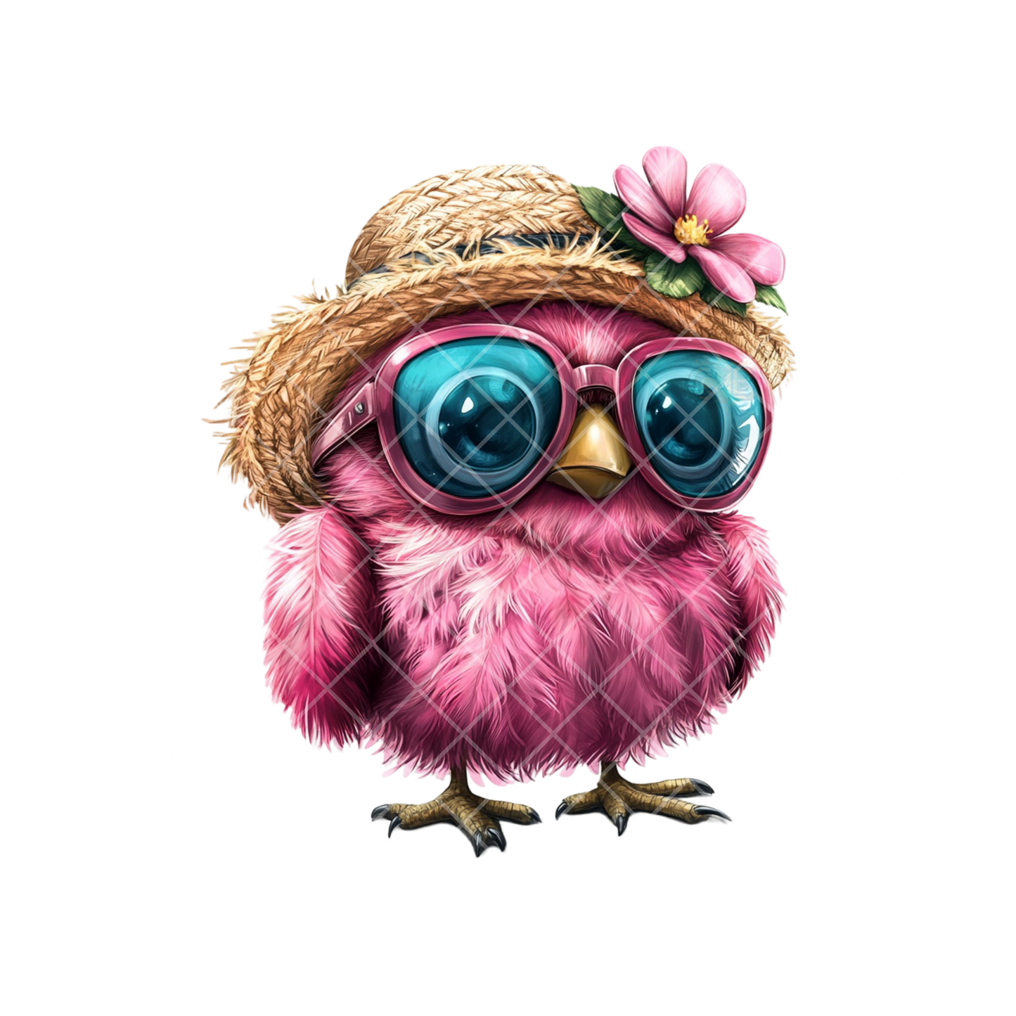 Pink Summer Bird PNG