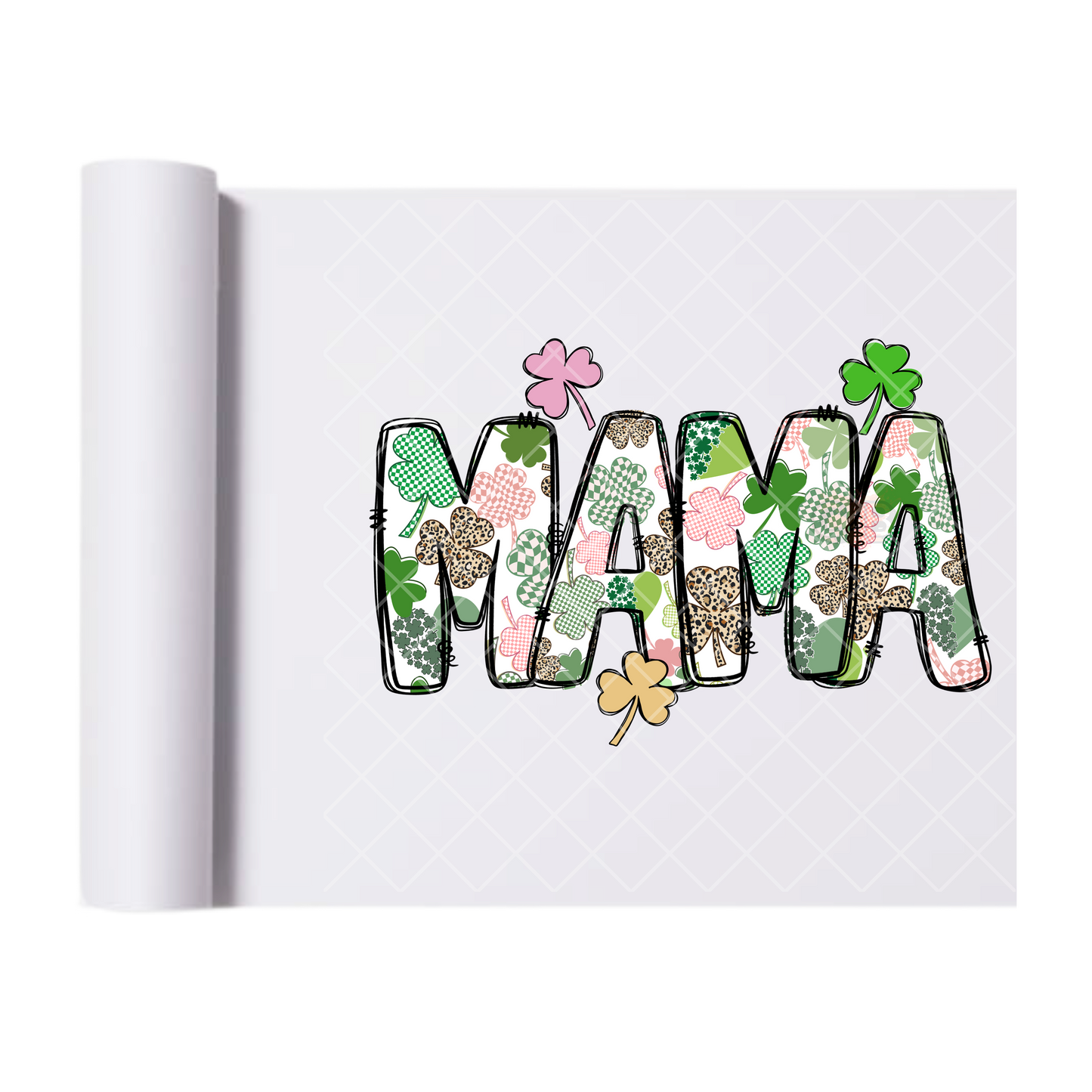 Mama Clover Imprinted - Direct Print Film Transfer for T-Shirts, Cotton, Polyester & Blends - High-Quality DTF Print