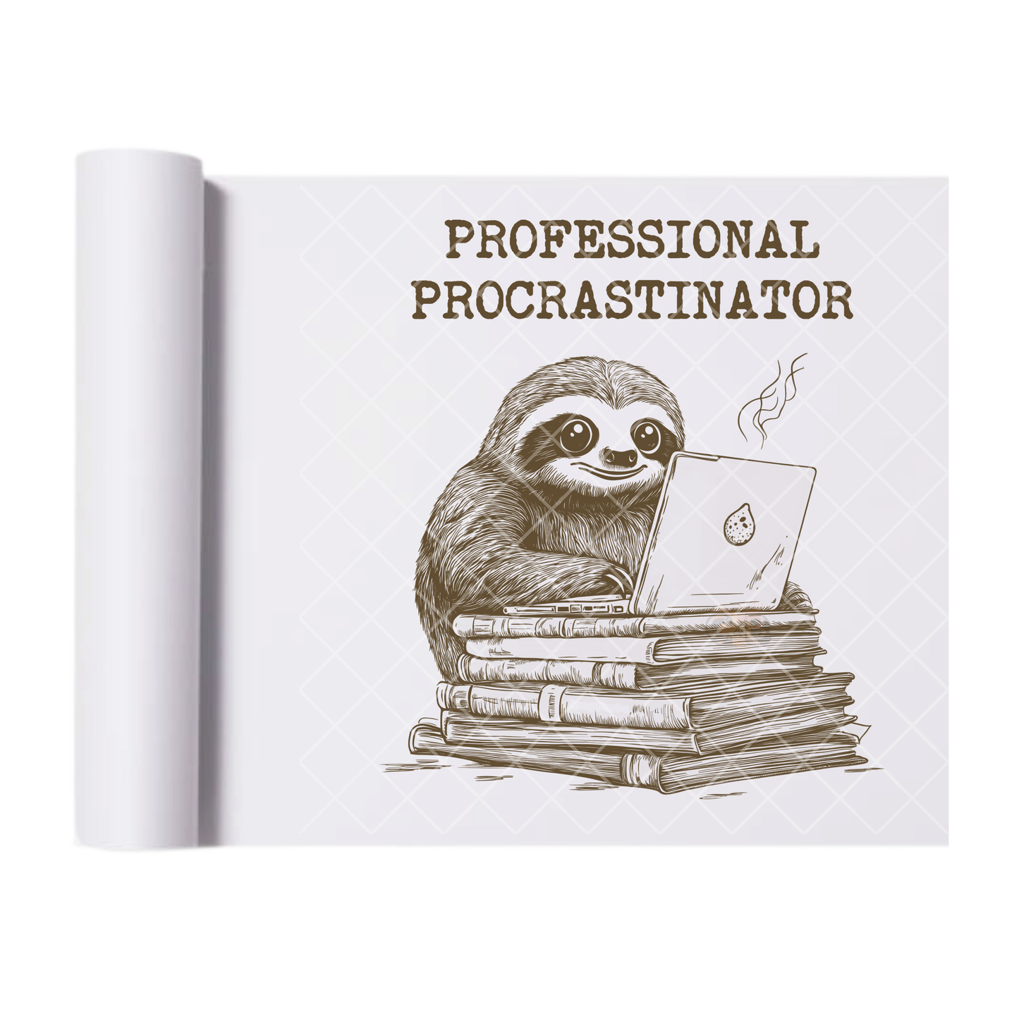 Professional Procrastinator - Direct Print Film Transfer for Trendy T-Shirts, Cotton, Polyester & Blends - High-Quality Print