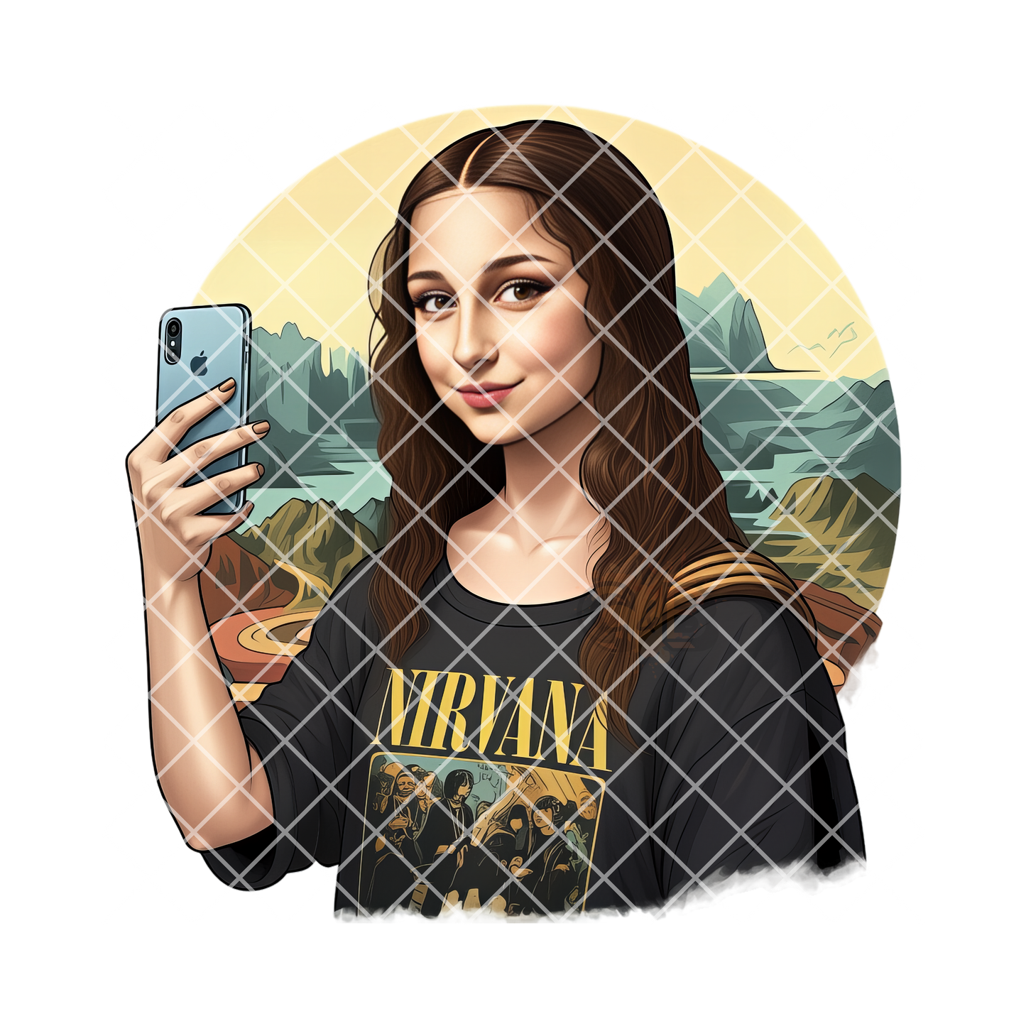 Lisa loves rock bands PNG