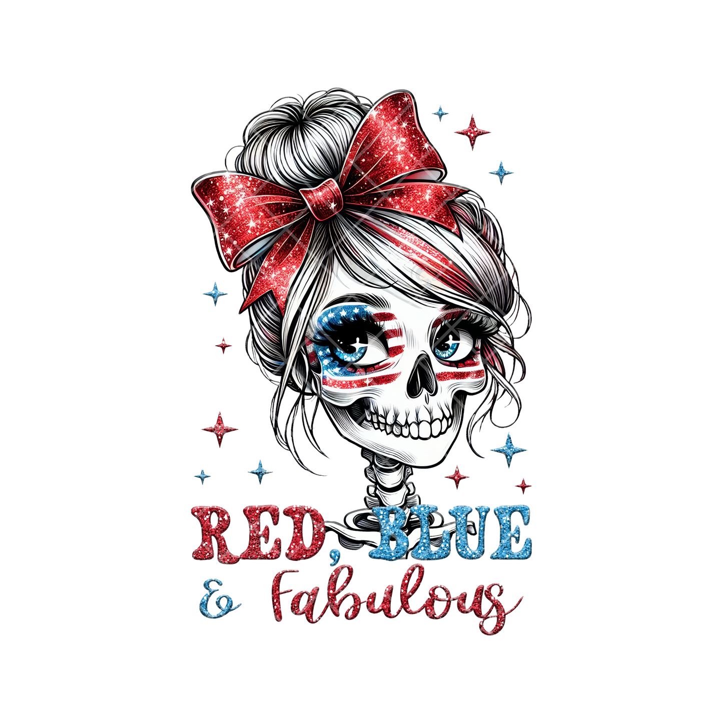 Red, Blue & Fabulous PNG
