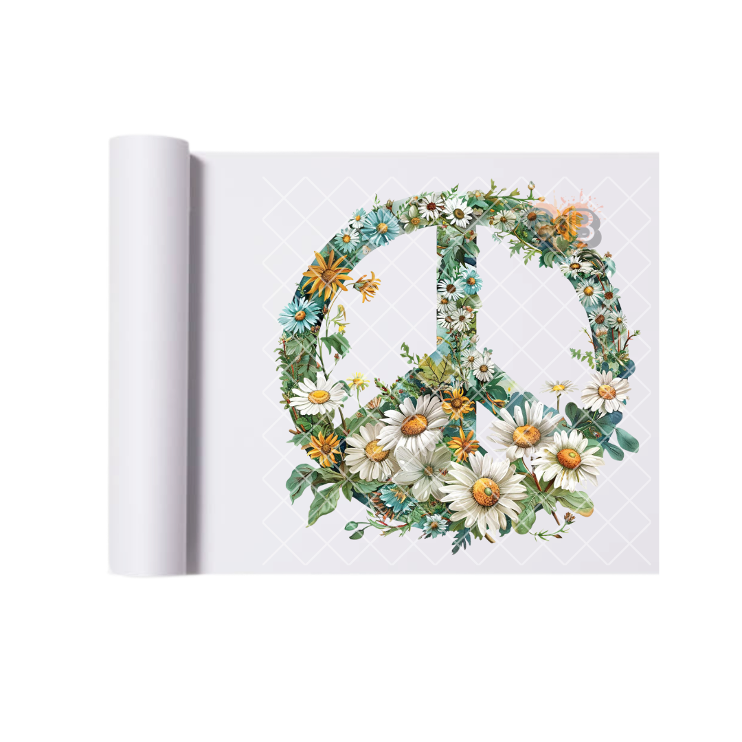 Daisy Peace Sign DTF Transfer