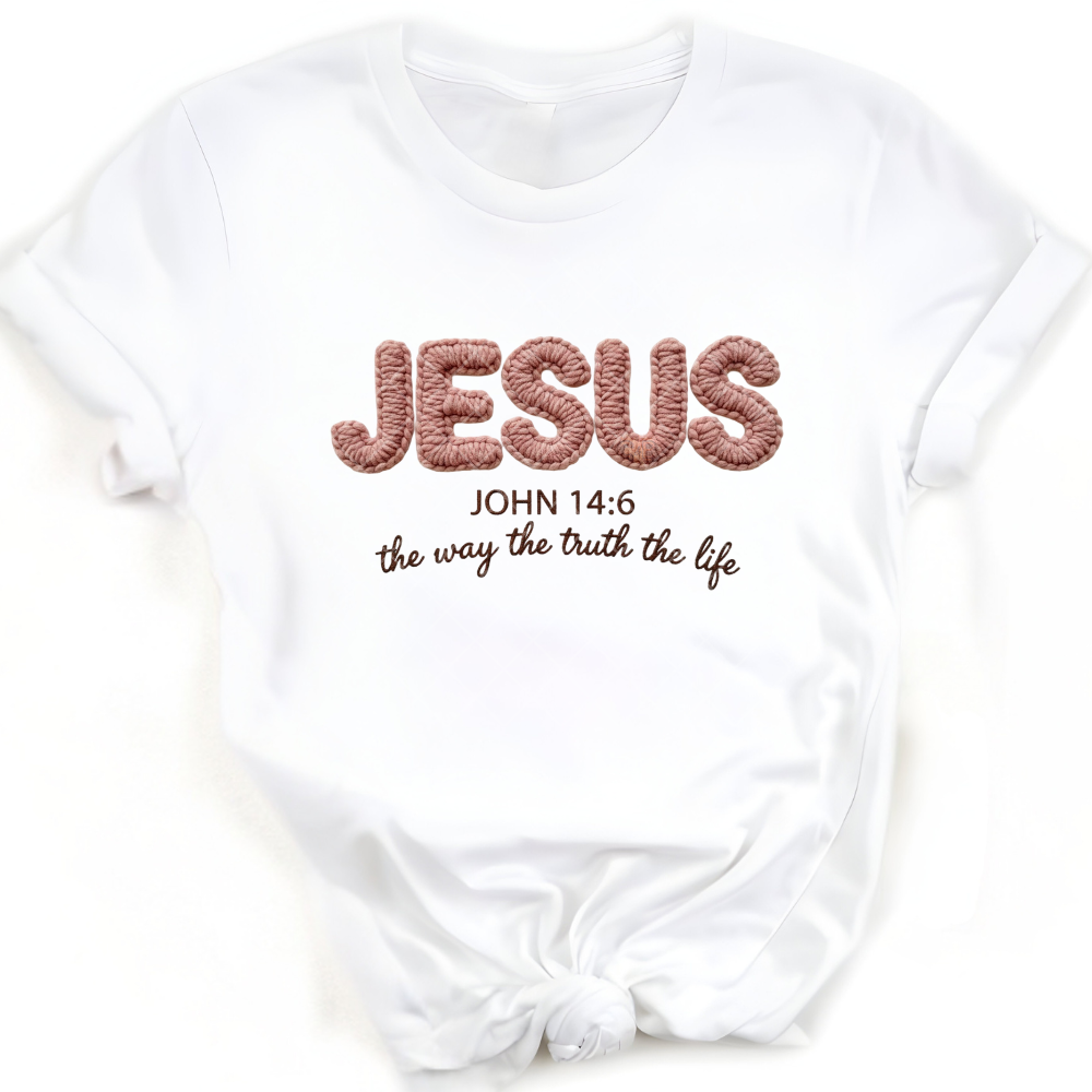 Jesus John 14:6 Faux Crochet PNG File