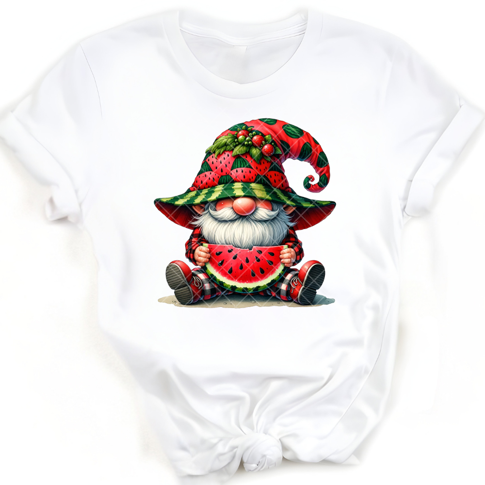 Watermelon Themed Gnome PNG