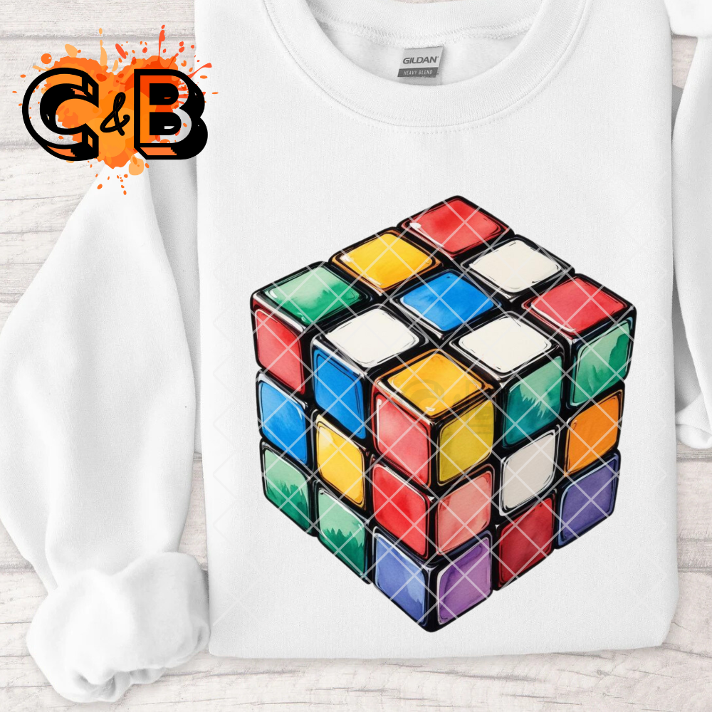 Water color cube game PNG