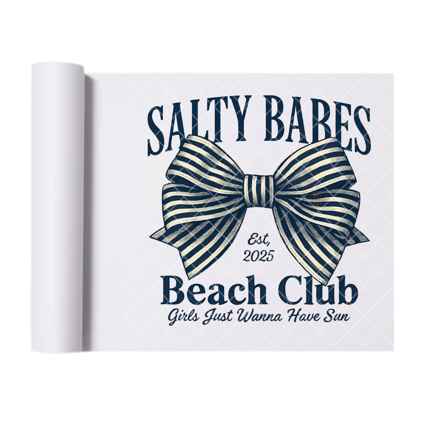 Salty Babes Beach Club - Direct Print Film Transfer for Trendy T-Shirts, Cotton, Polyester & Blends - High-Quality Print