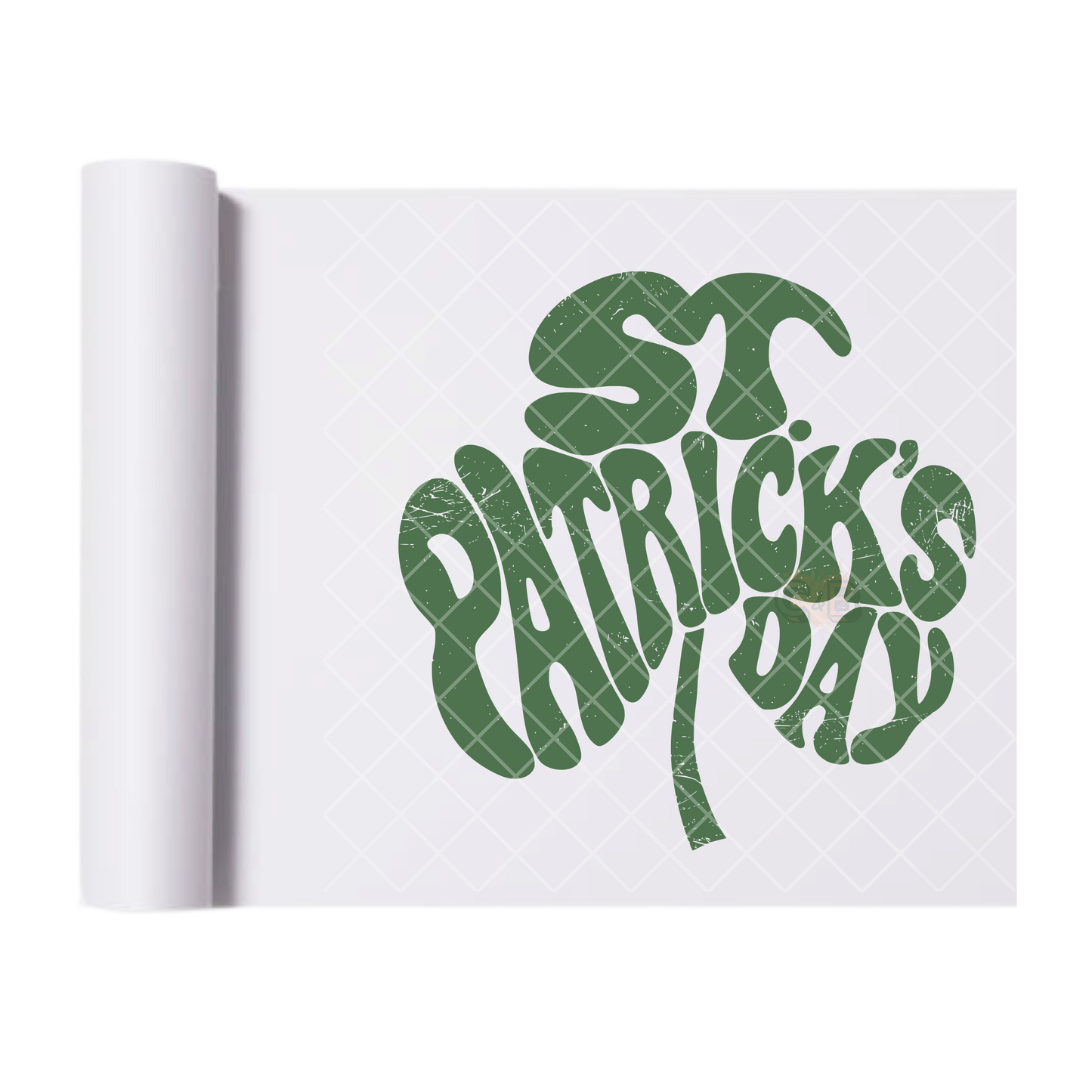 St. Patrick’s Day Clover Shape - Direct Print Film Transfer for T-Shirts, Cotton, Polyester & Blends - High-Quality DTF Print