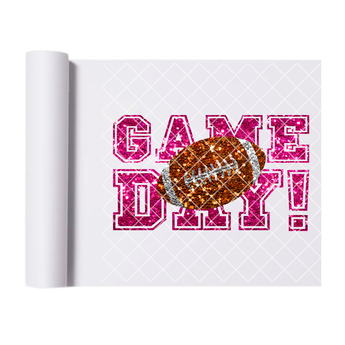 Glitter game day football DTF film t shirt transfer