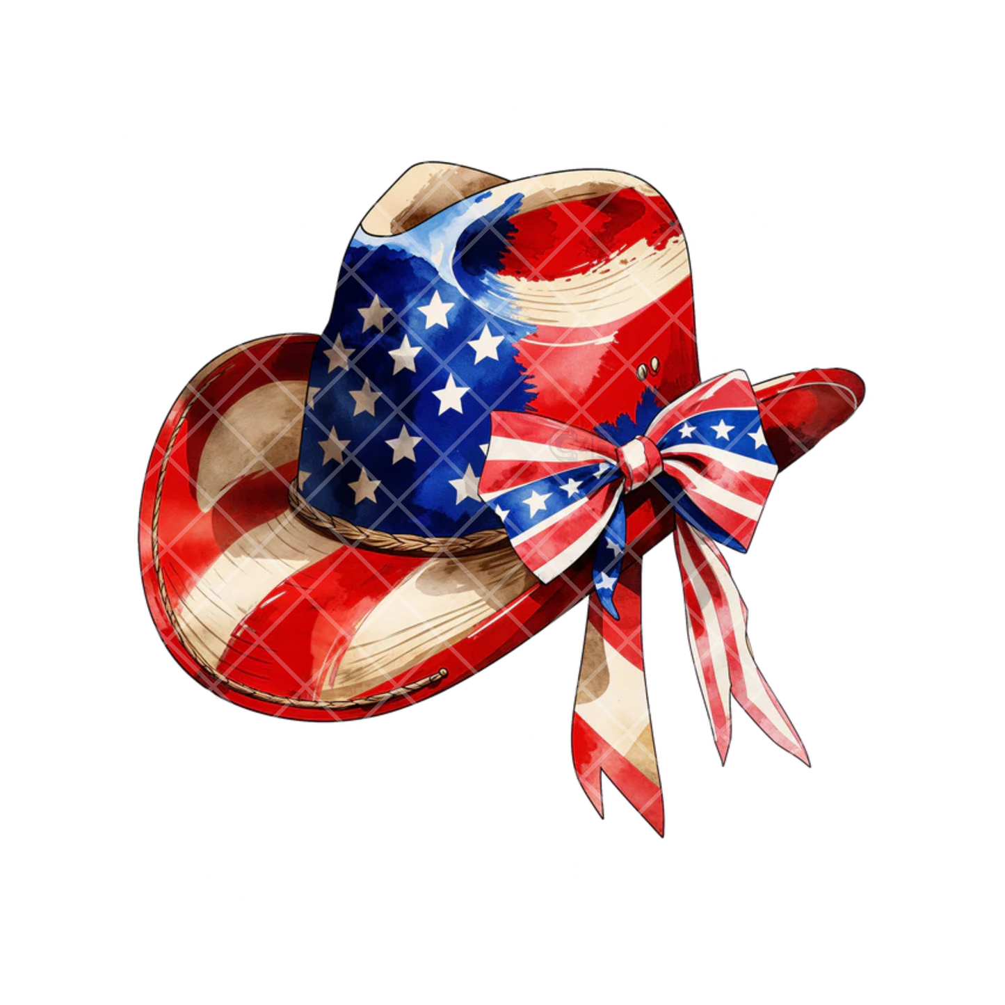 American Flag Cowboy Hat PNG