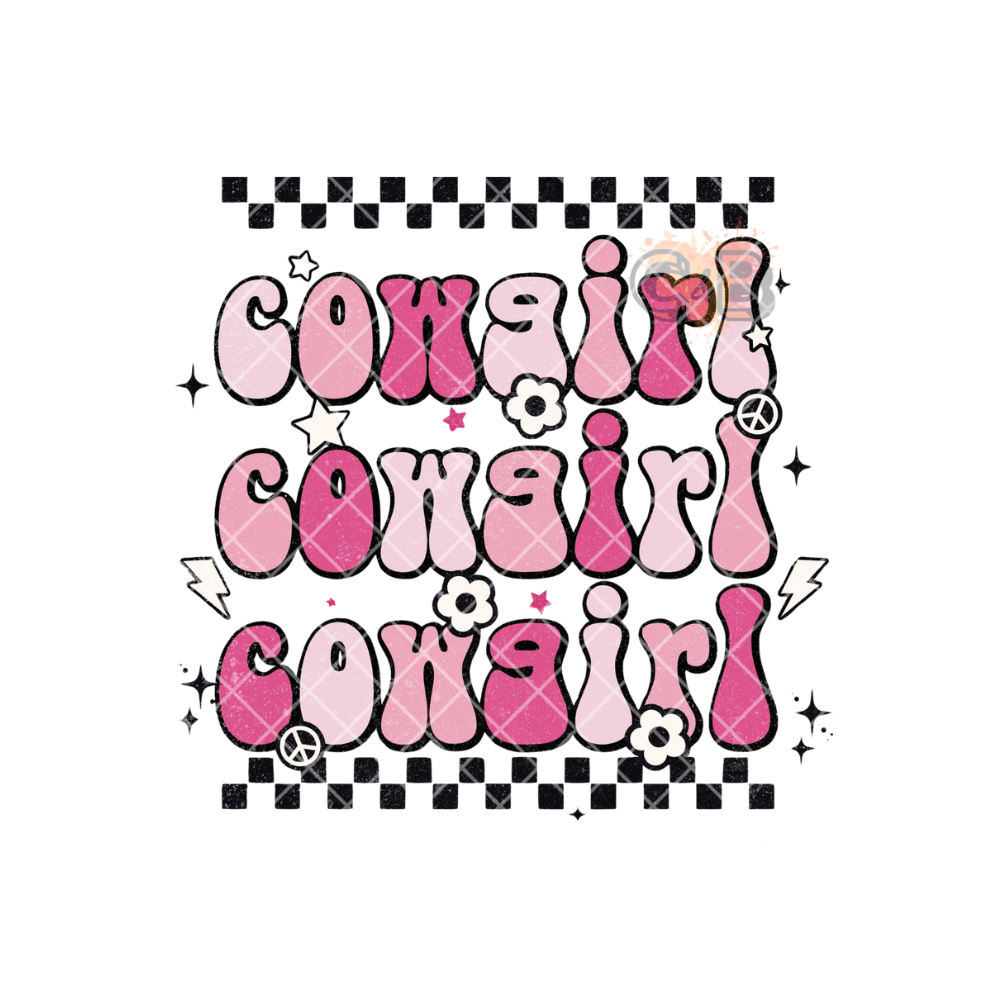 Cowgirl Cowgirl Cowgirl Pink Western PNG