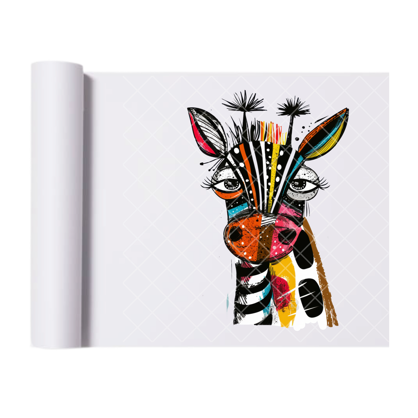 Zebra Art Painting - Direct Print Film Transfer for Trendy T-Shirts, Cotton, Polyester & Blends - High-Quality Print