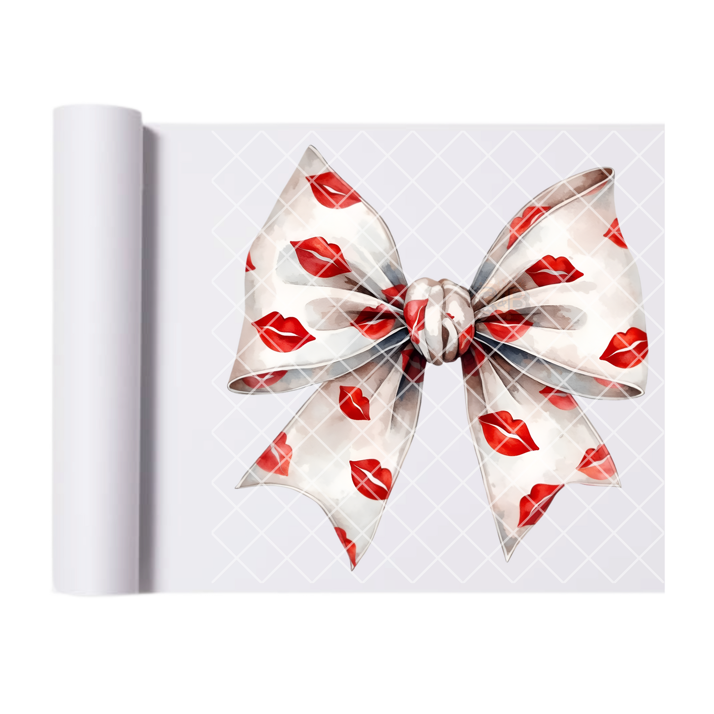 Bow With Lips - Direct Print Film Transfer for T-Shirts, Cotton, Polyester & Blends - High-Quality DTF Print