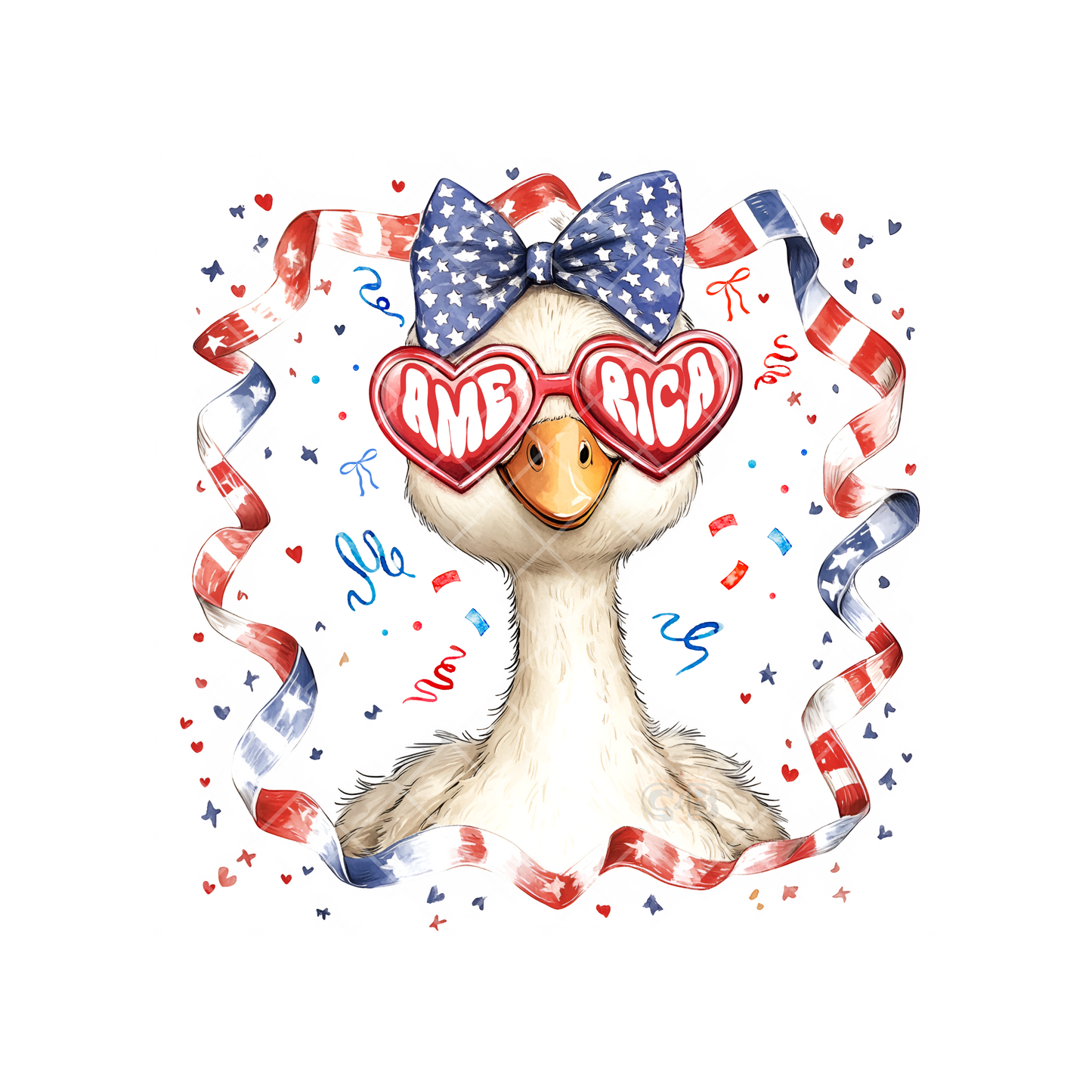Patriotic Goose America Shades PNG