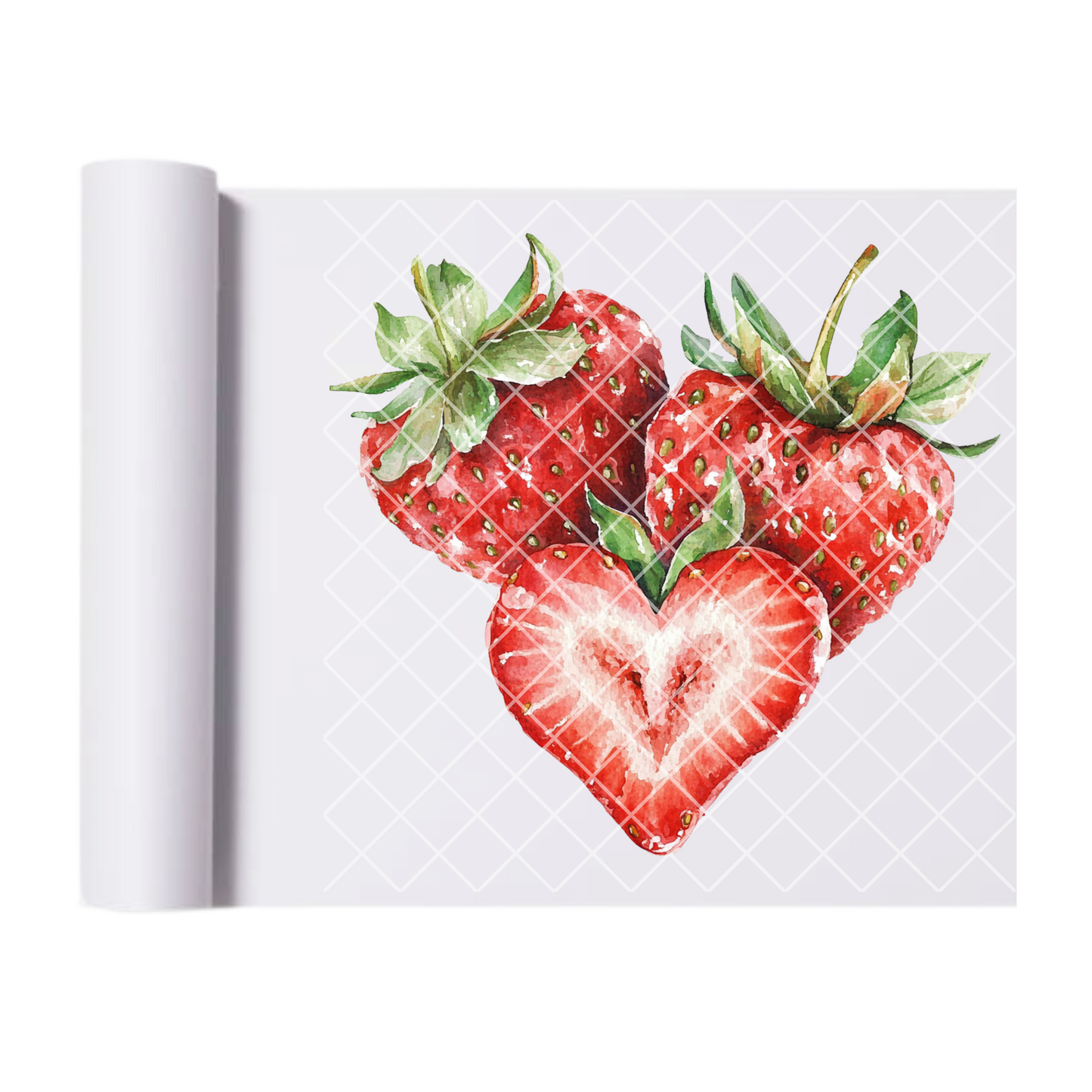 Watercolor strawberry’s DTF film t shirt transfer